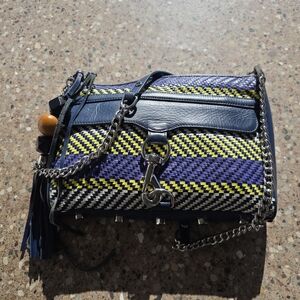 Rebecca Minkoff Blue and Yellow Plaid Shoulder Bag